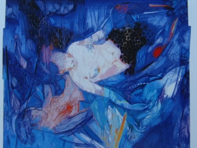 木原正徳、【ひとかたち（露の落ちる朝）】、希少な画集画