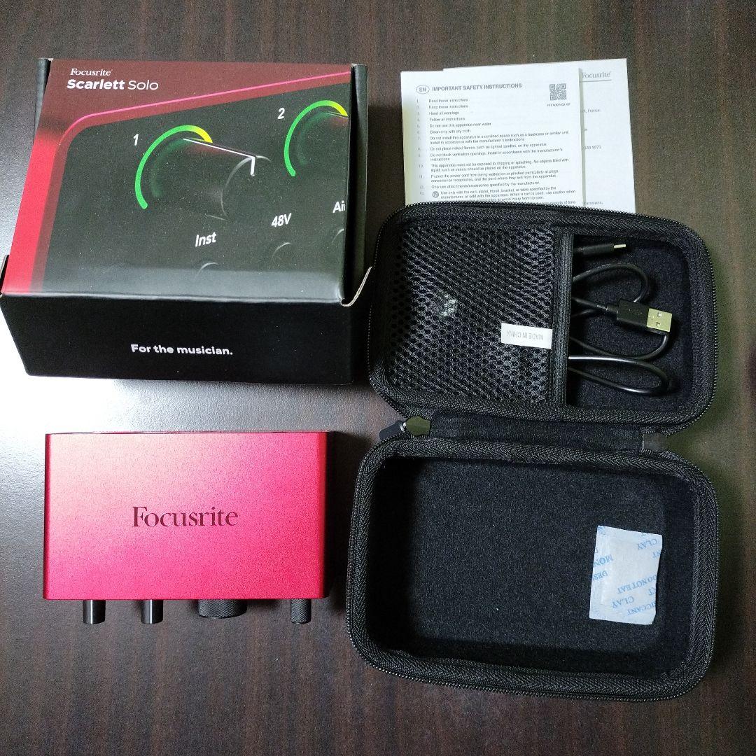 DTM・DAW Focusrite scarlett solo 4th Gen (gen4)