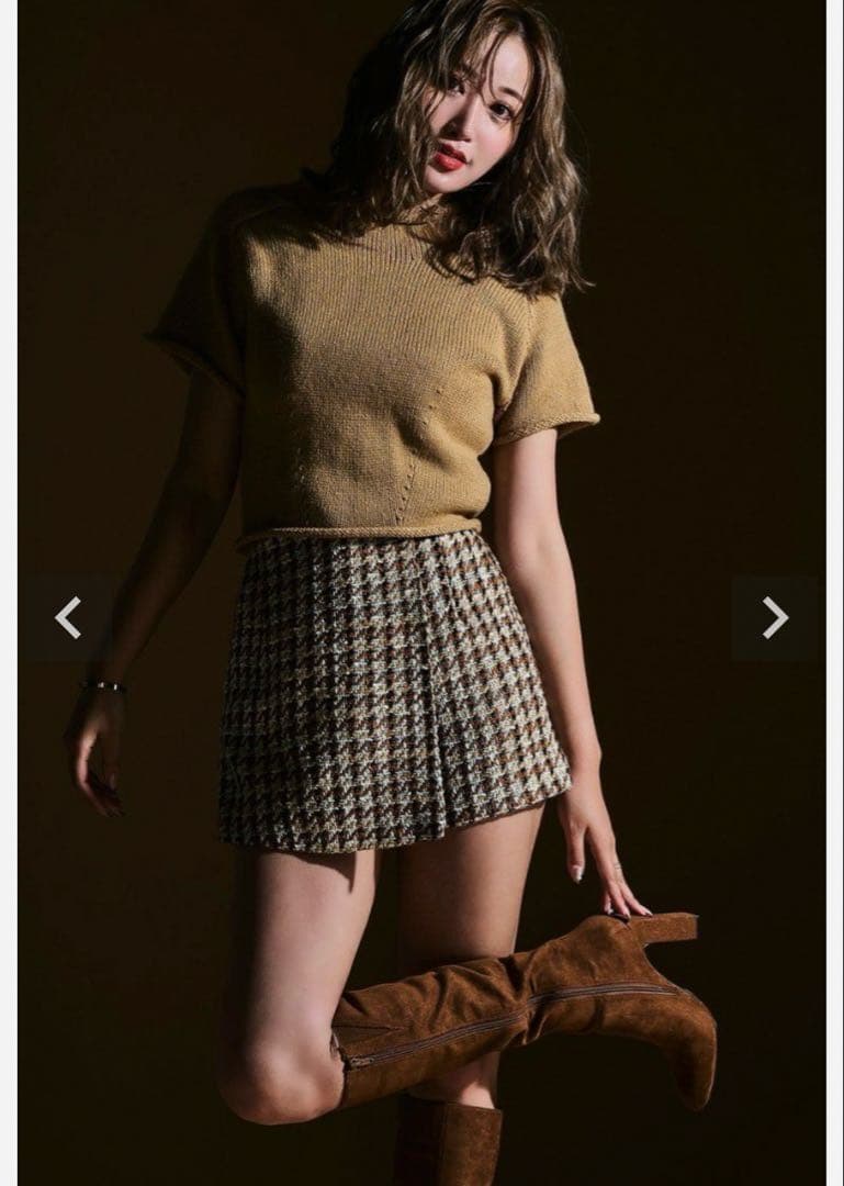 新品タグ付き　シェリエ　レディツイードキュロット