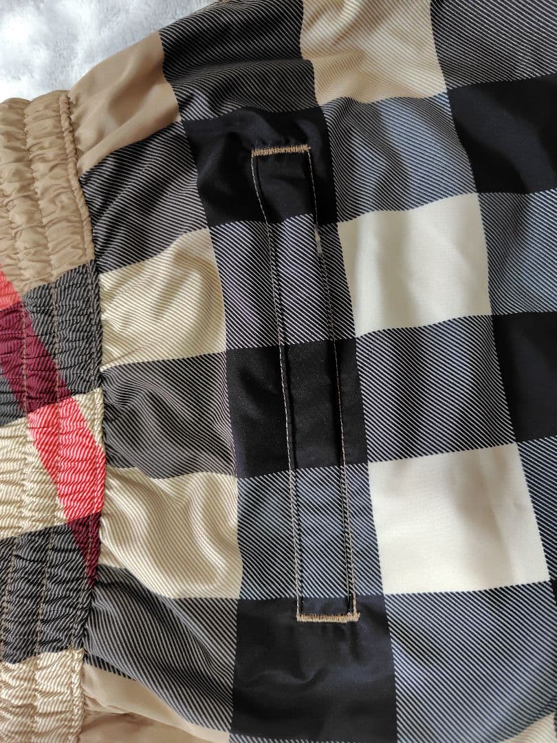 バーバリー スイムパンツ 水着 ノバチェック ベージュ/黒/赤