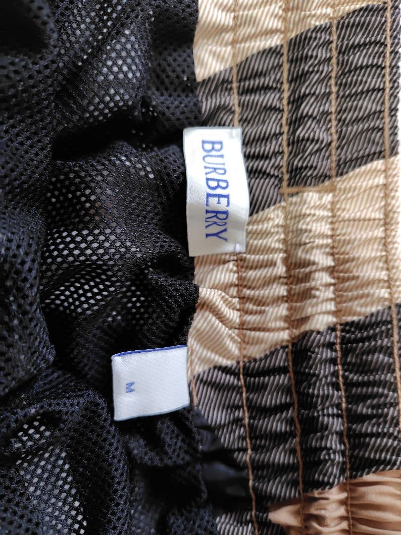 バーバリー スイムパンツ 水着 ノバチェック ベージュ/黒/赤