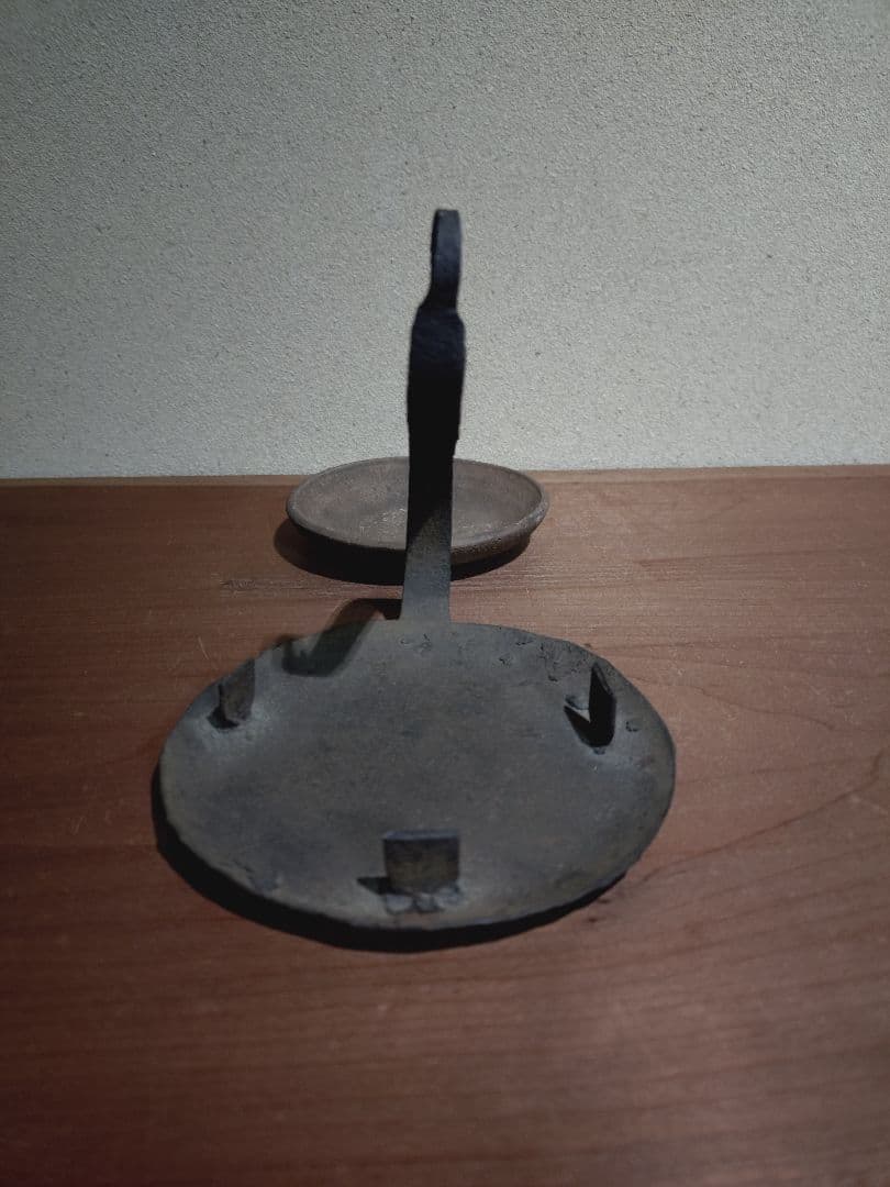 鉄製 吊るし灯火器 花器 花入れ 古道具 古民具 燭台 行燈 行火 灯明