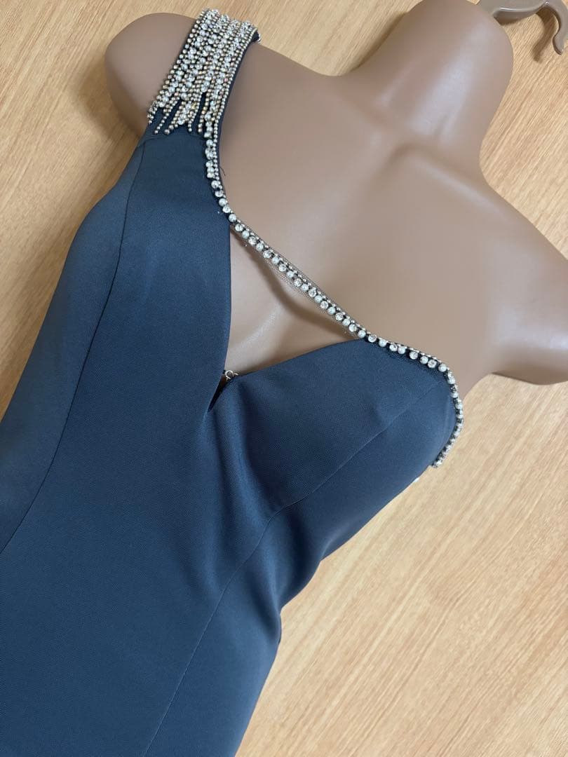 AR21316＊バックビジューワンショルダードレスcgyS