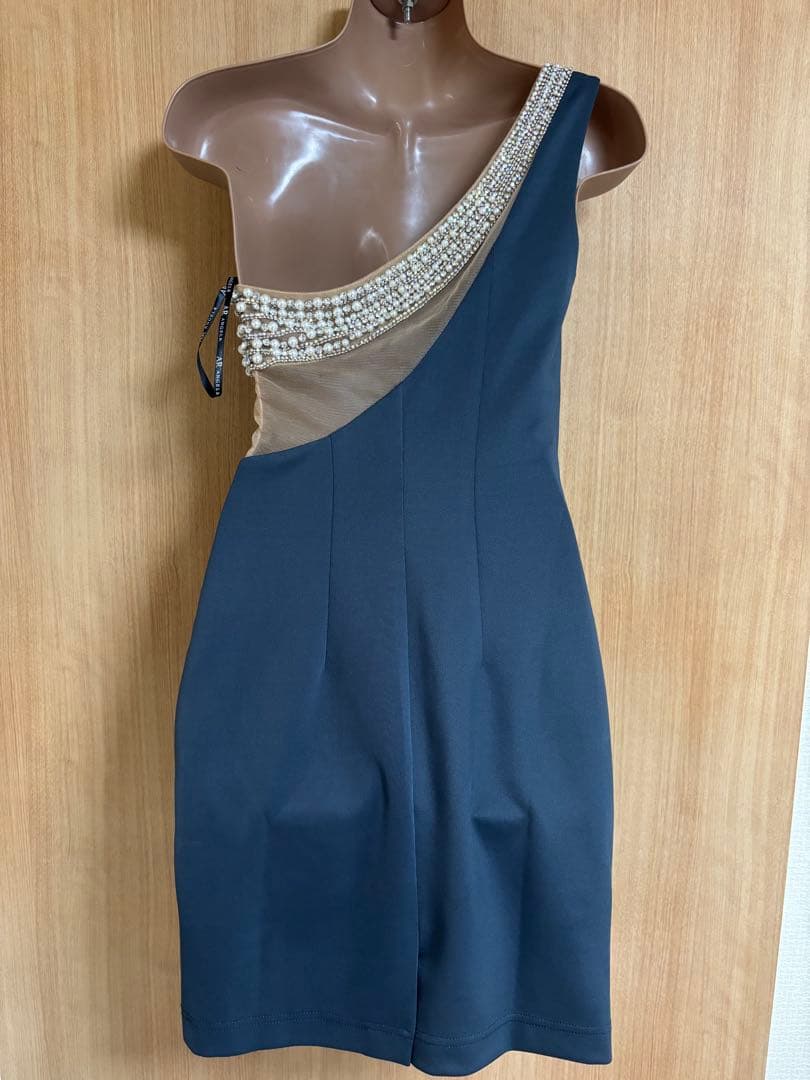 AR21316＊バックビジューワンショルダードレスcgyS