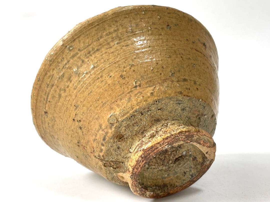 陶芸家　作家物　森田無想　伊羅保　茶碗　黄伊羅保　抹茶碗　共箱　森田十雨