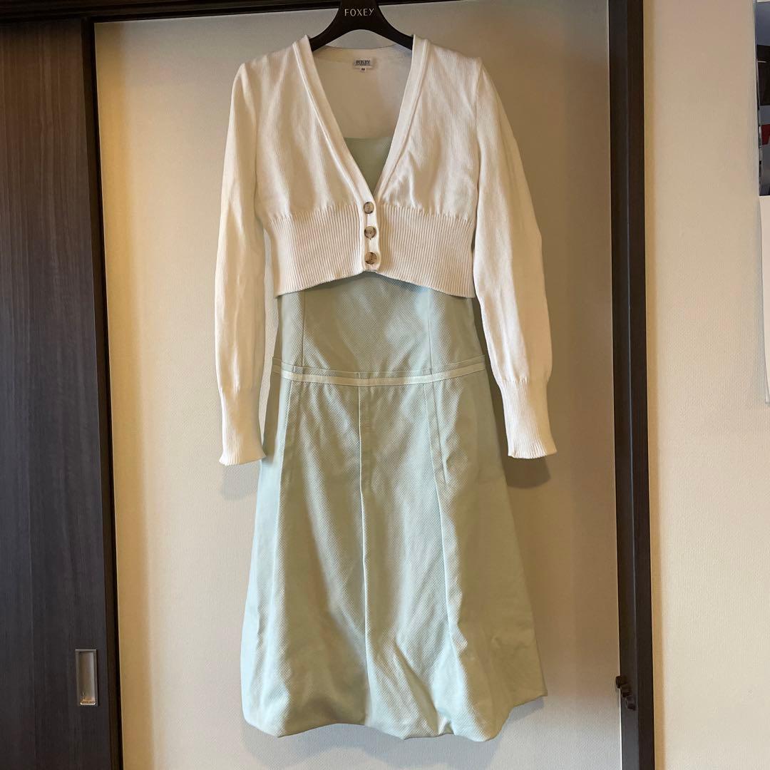 フォクシー バルーンドレス & ボレロカーディガンのセット サイズ40