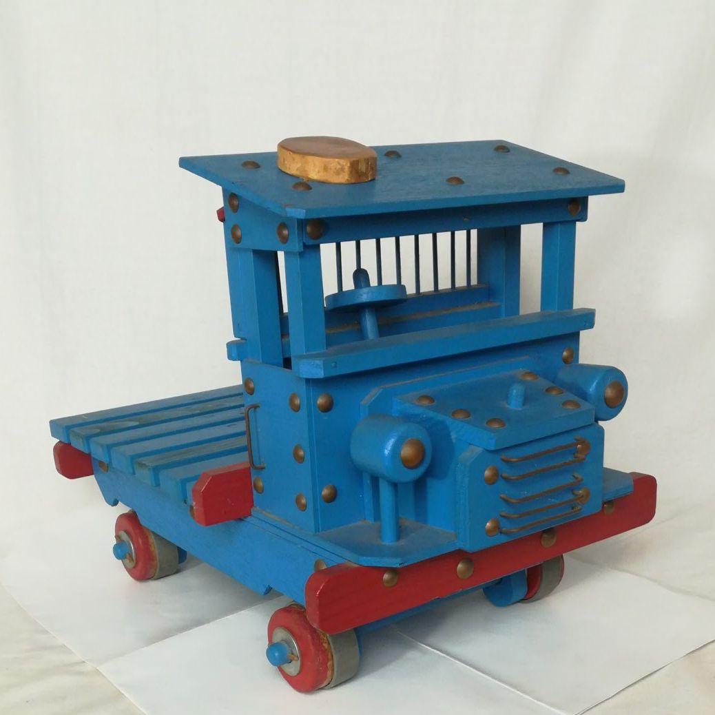 昭和レトロ　木製　トラクター　トラック　置物