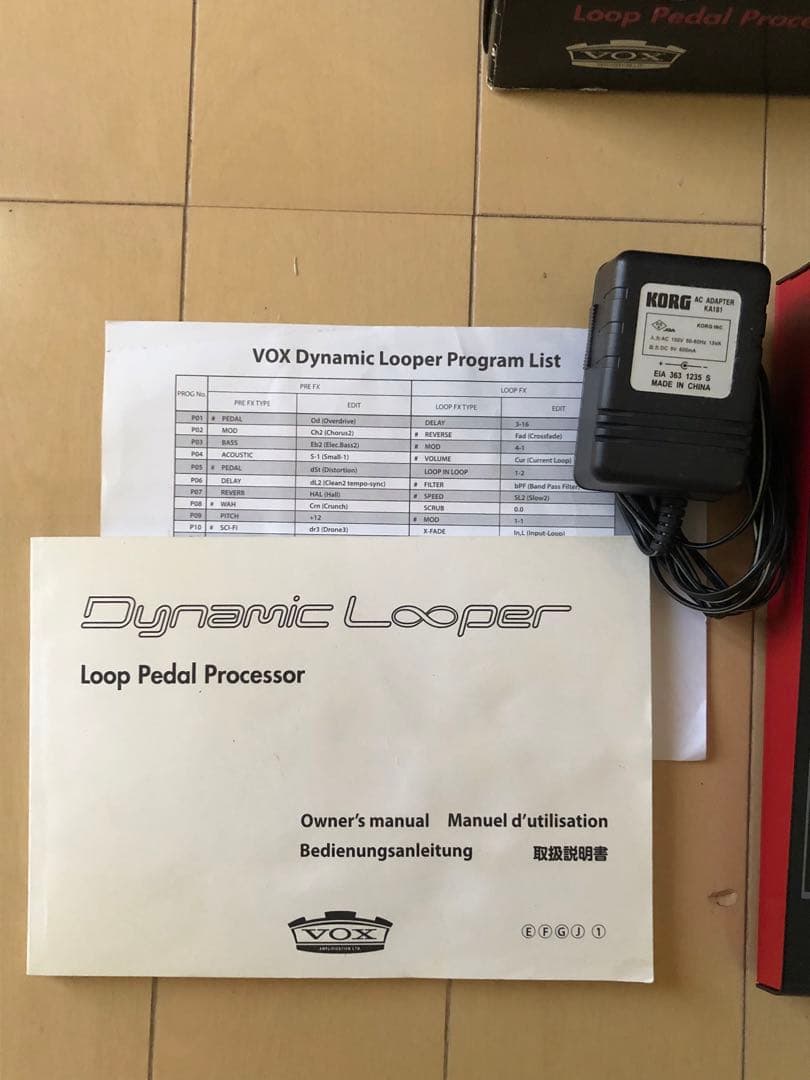VOX DYNAMIC LOOPER エフェクター 箱、説明書付き 室内使用のみ