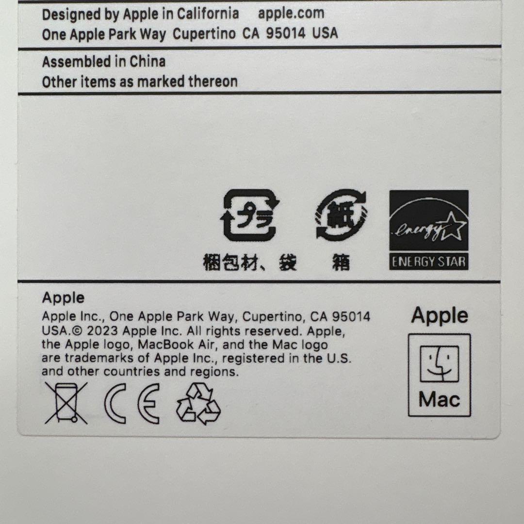 MacBook本体 Macbook Air M2 | 16GB | 256GB