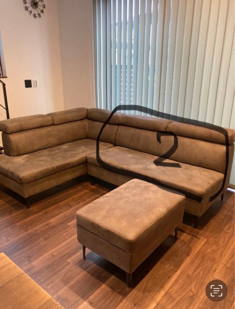 再値下げ。ソファセット（オットマン付き）東京インテリア①〜③のセット/②ページ目