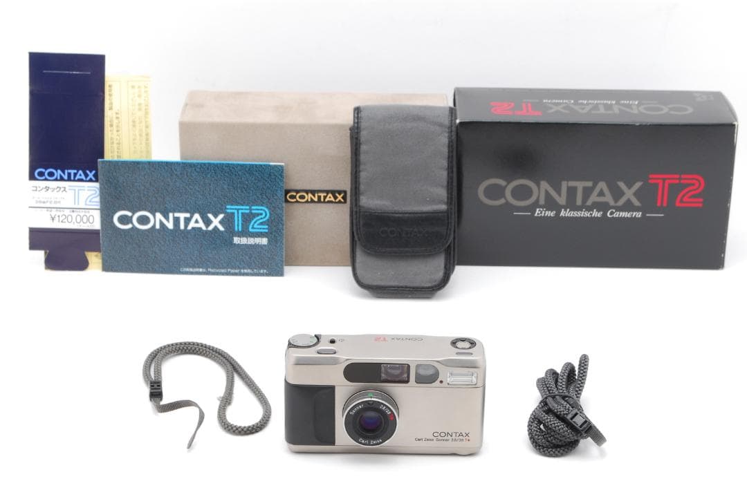 【美品 箱付き】 コンタックス Contax T2 チタンシルバー