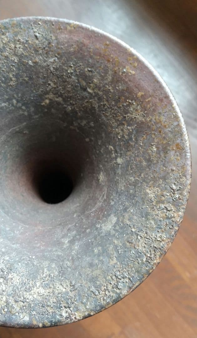 【市野悦夫作】丹波焼 花器 花生 送料無料 90