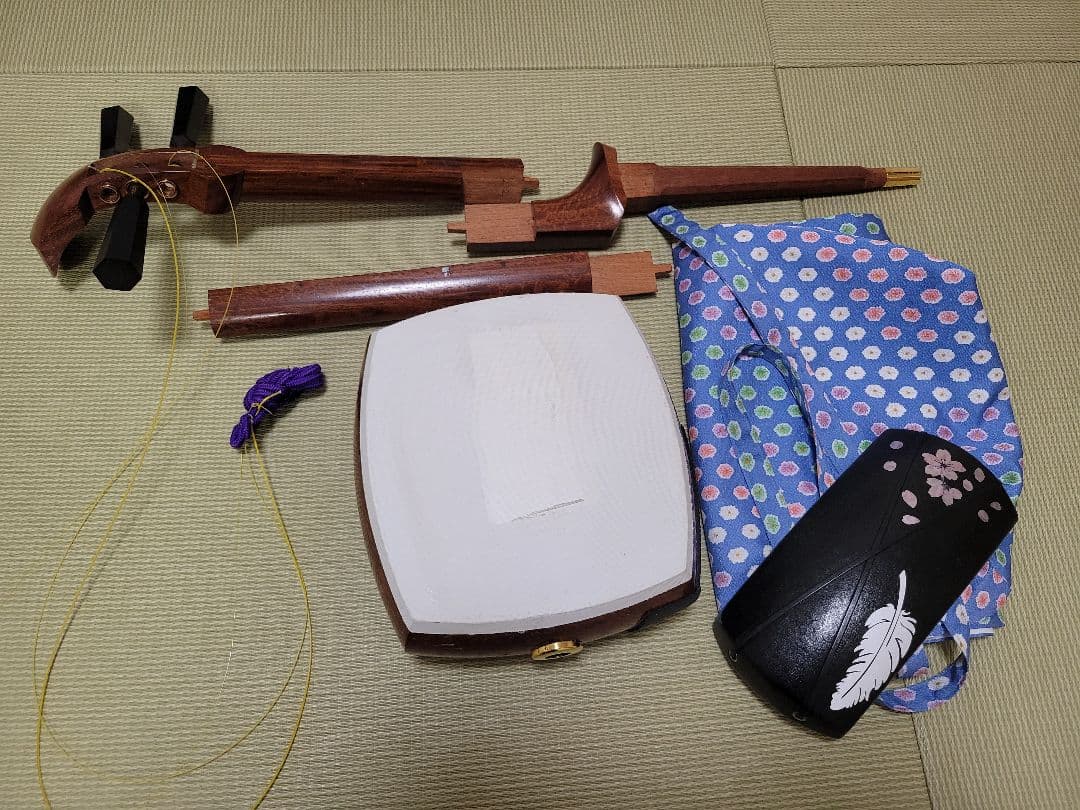 津軽三味線太棹 鼈甲バチ 桐芯ケースセット