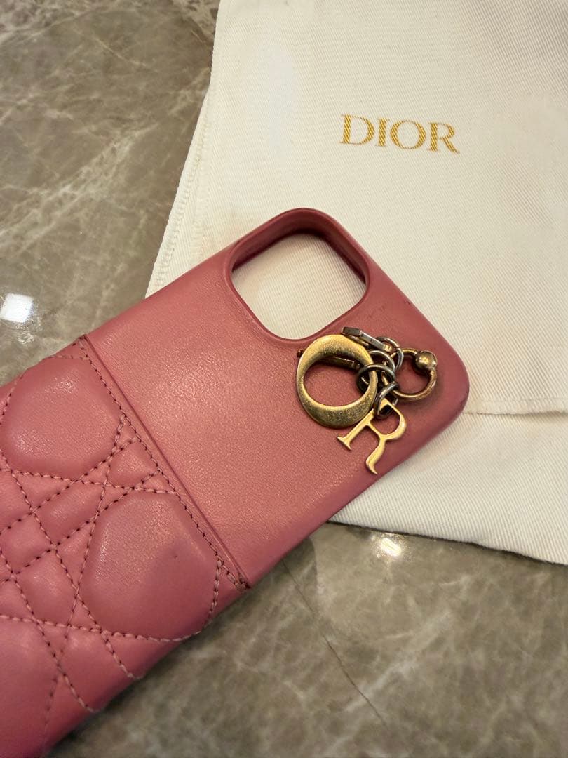 Dior ピンクレザー iPhone13ケース