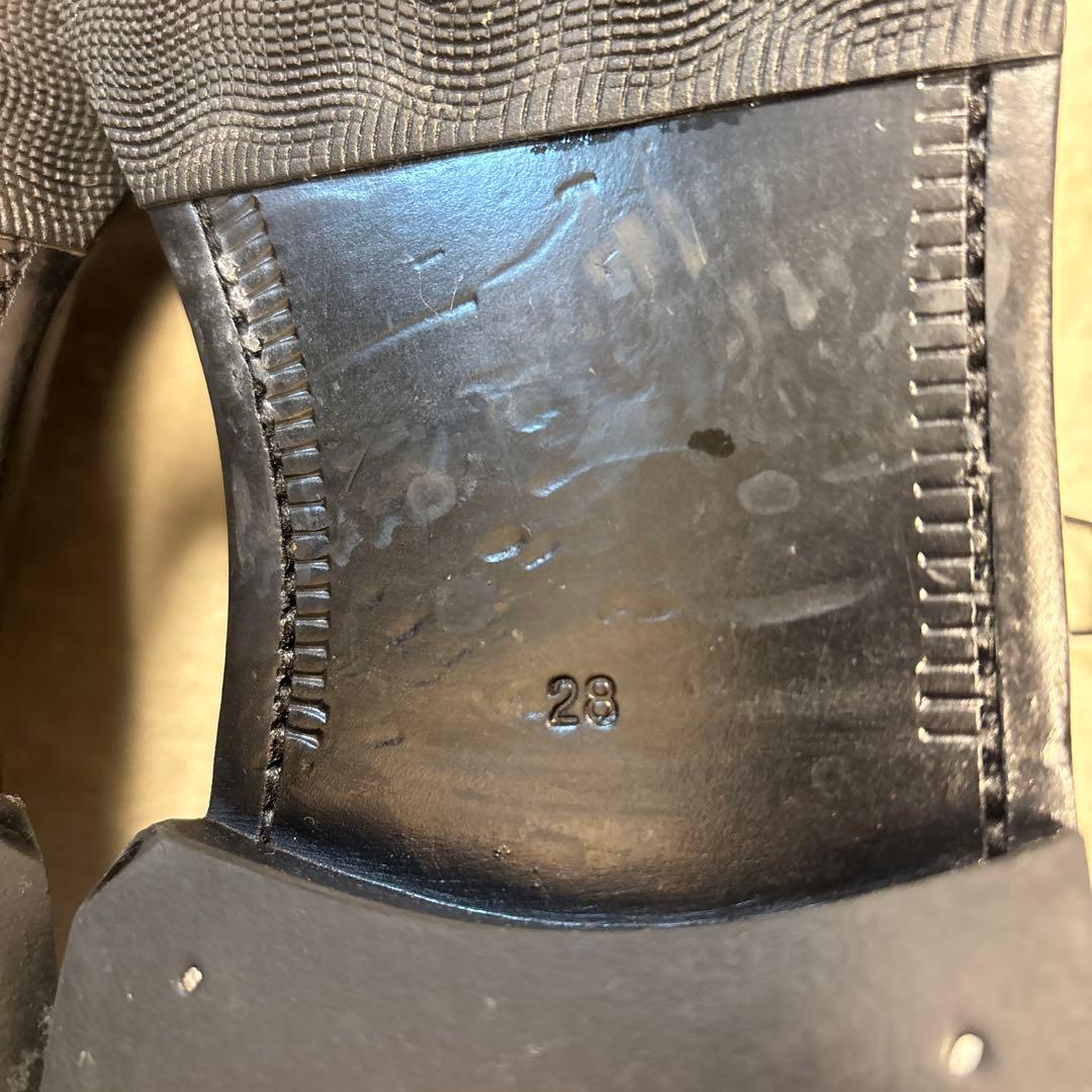 極美品⭐️YAMANE ダークネイビー コードバーン 革靴　レースアップ　28