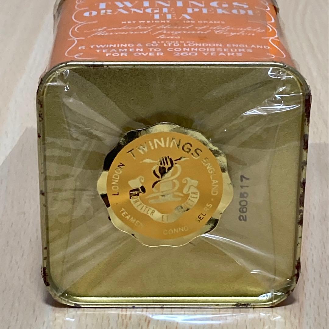 TWININGS 未開封 昭和レトロ紅茶缶/トワイニング オレンジペコ