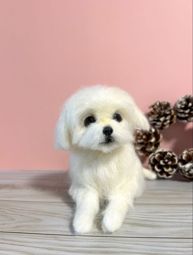 羊毛フェルト　リラックスマルチーズちゃん　12