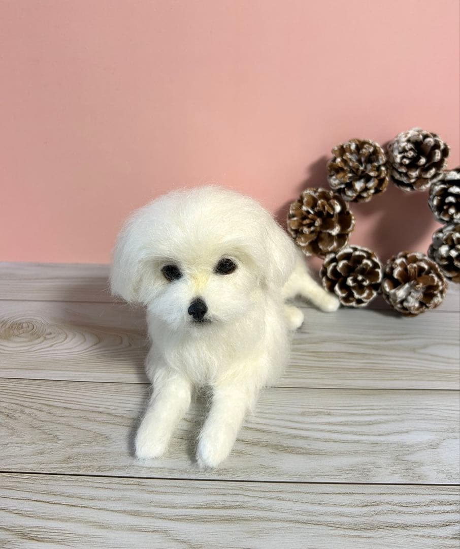 羊毛フェルト　リラックスマルチーズちゃん　12