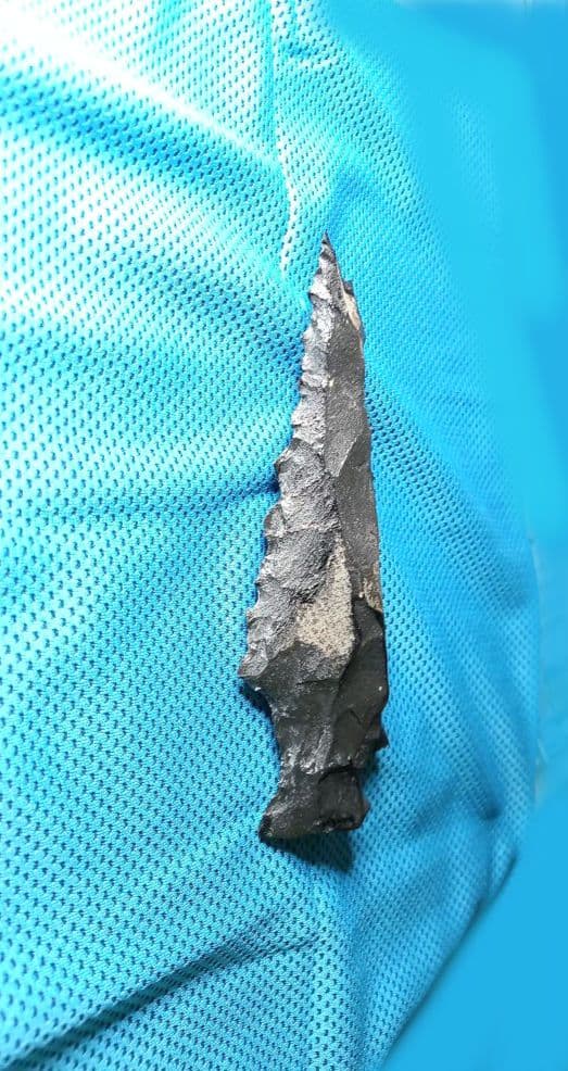 巨大石匙 スクレイパー 360 f 石器 サヌカイト 模写