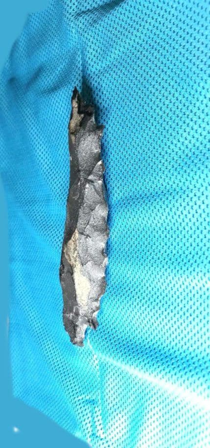 巨大石匙 スクレイパー 360 f 石器 サヌカイト 模写