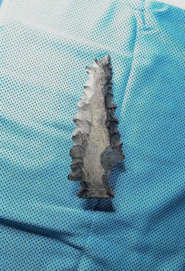 巨大石匙 スクレイパー 360 f 石器 サヌカイト 模写