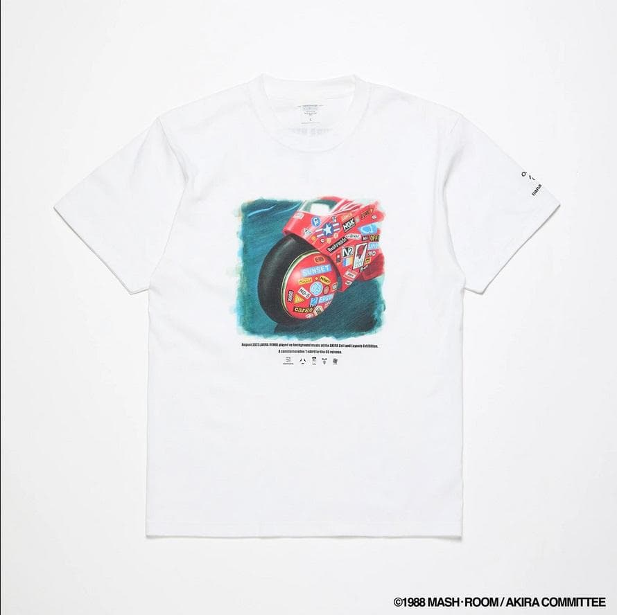 XL AKIRA REMIX nana-nana Tシャツ 白 絵柄のみ