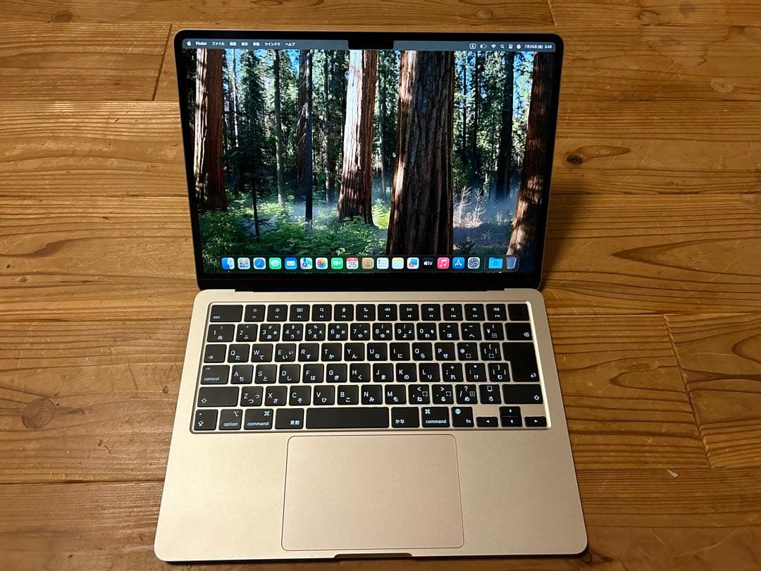 【極美品】MacBook Air M2チップ 8GB 256GB シルバー本体