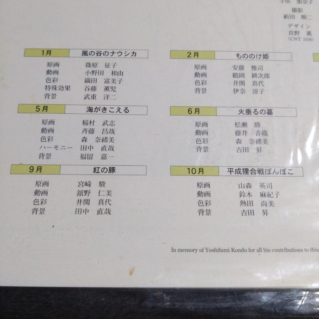 スタジオジブリ 1999作品集カレンダー　壁掛けカレンダー　ジブリ