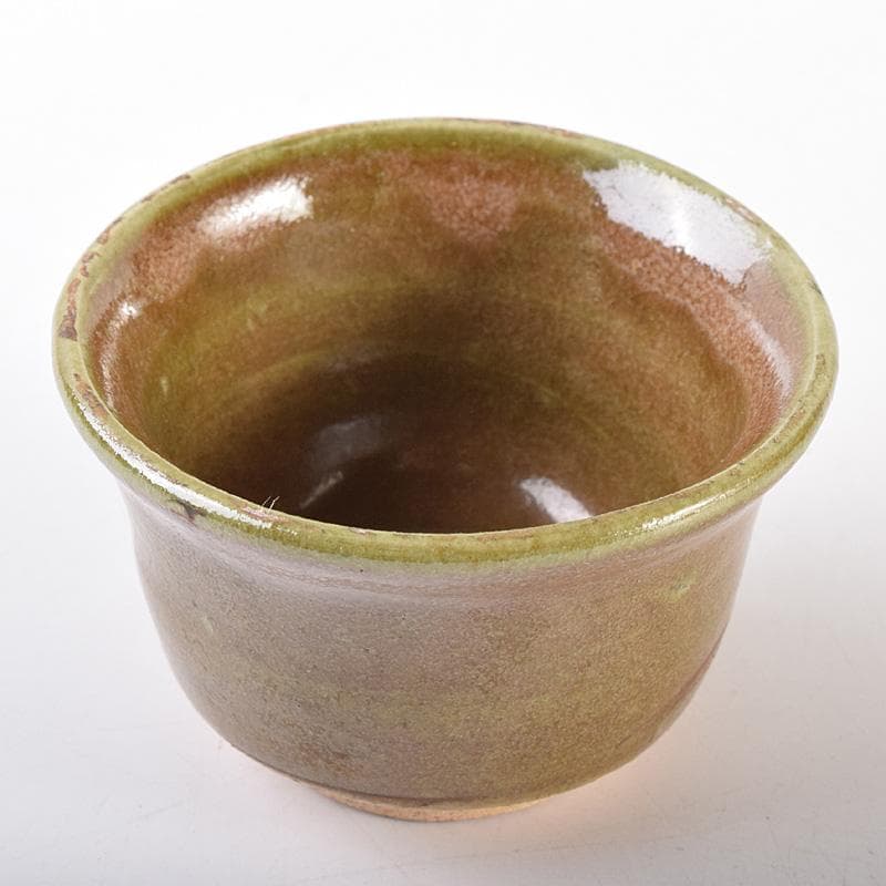 北大路魯山人作　織部　ぐい呑　盃　V　R7635