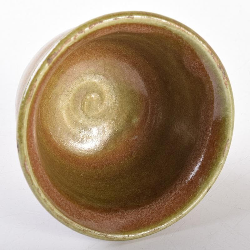 北大路魯山人作　織部　ぐい呑　盃　V　R7635
