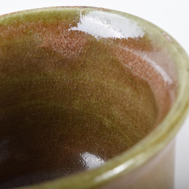 北大路魯山人作　織部　ぐい呑　盃　V　R7635