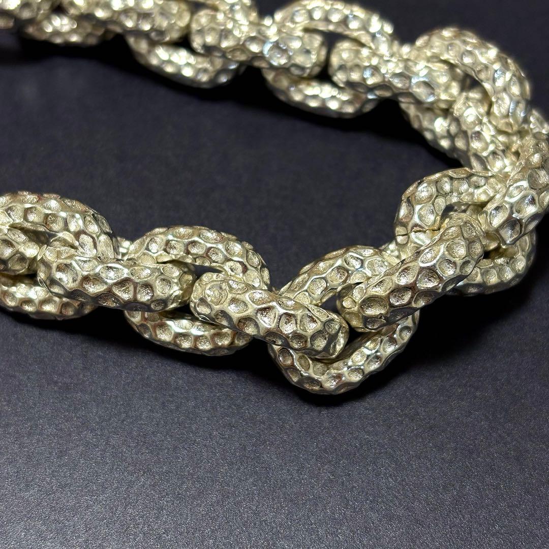 【S925】US輸入　ベビーチェーンブレスレット　チベットシルバー　ヴィンテージ