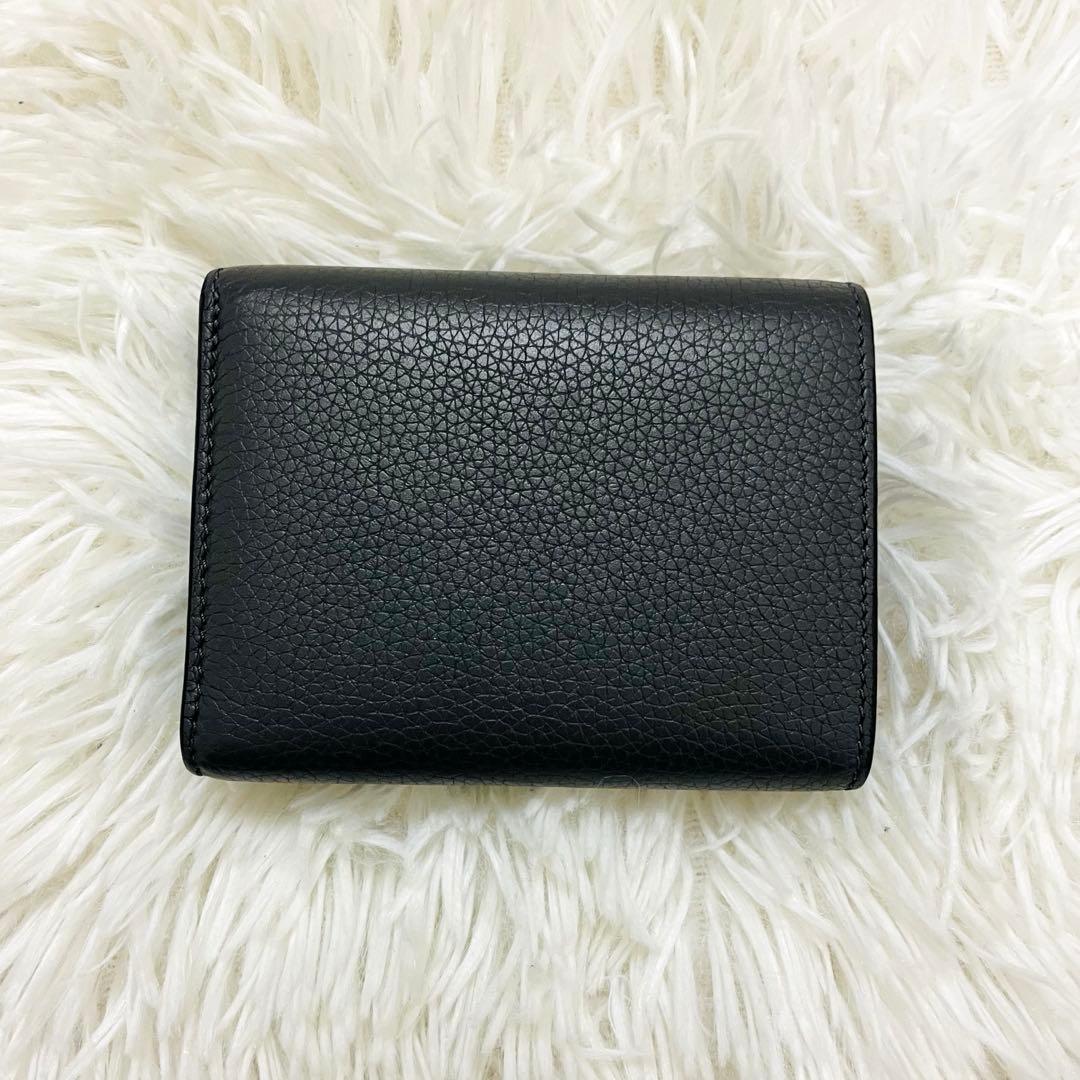 極美✨付属完備✨LOEWE 三つ折り財布 レザー トライフォールド グレー