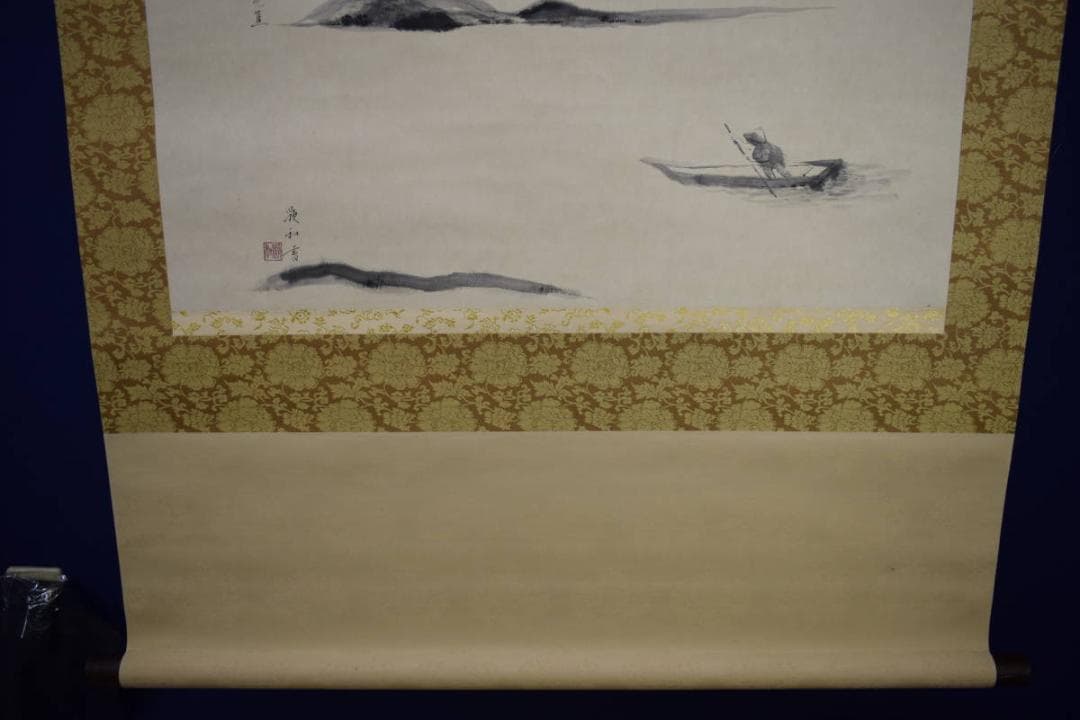 不詳/作者不詳/顕和？/旅立/奥の細道/松尾芭蕉句/大幅/布袋屋掛軸HJ-191