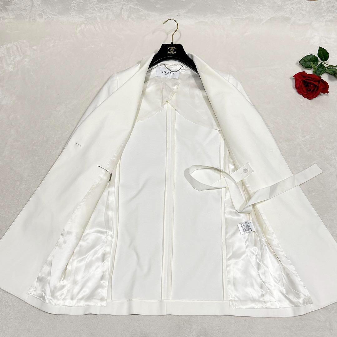 未使用✨　アドーア　ADORE チェスターコート　38 アイボリー　ホワイト