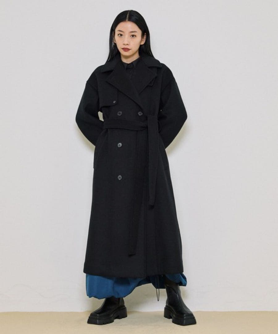 K*I様 ユナイテッドトウキョウ ビッグカラーコート 保温 撥水 ブラック WE