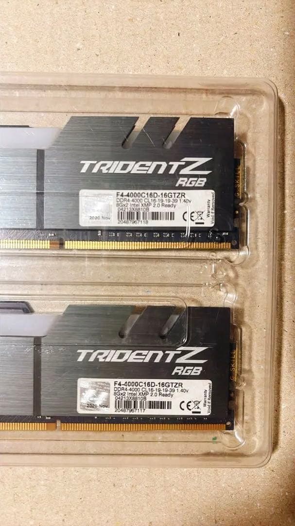 メモリー G.SKILL DDR4 4000Mhz 16GB (2x8GB)