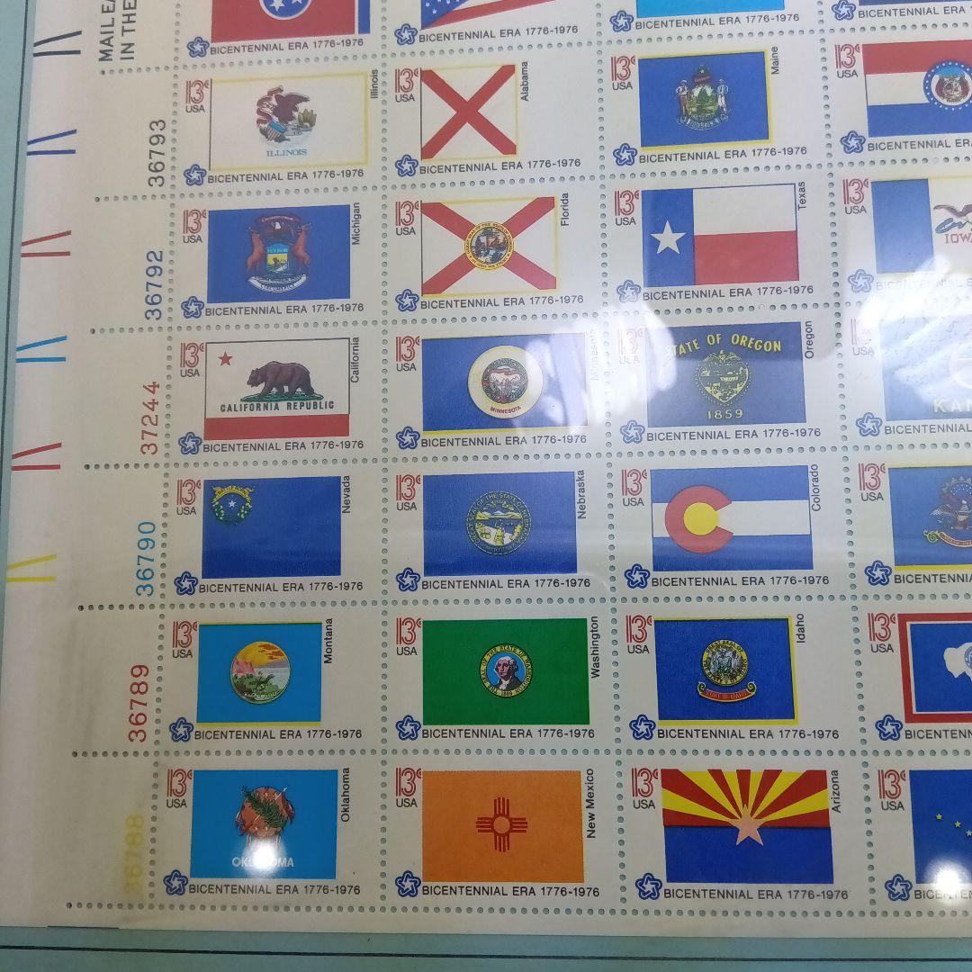 ケネディハーフダラー硬貨とアメリカ切手シート