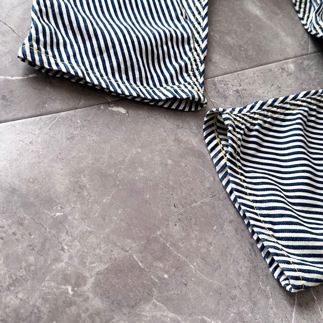 mercibeaucoup, × Lee ヒッコリー ストライプ サルエルパンツ