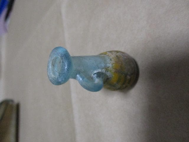 メソポタミア文明　コアガラス　香油瓶　X17-3M　２４２２