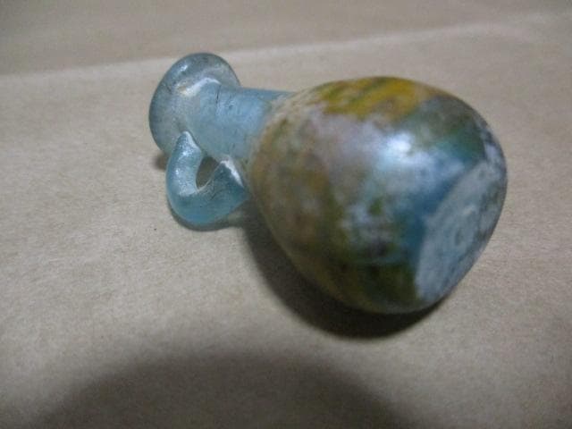 メソポタミア文明　コアガラス　香油瓶　X17-3M　２４２２