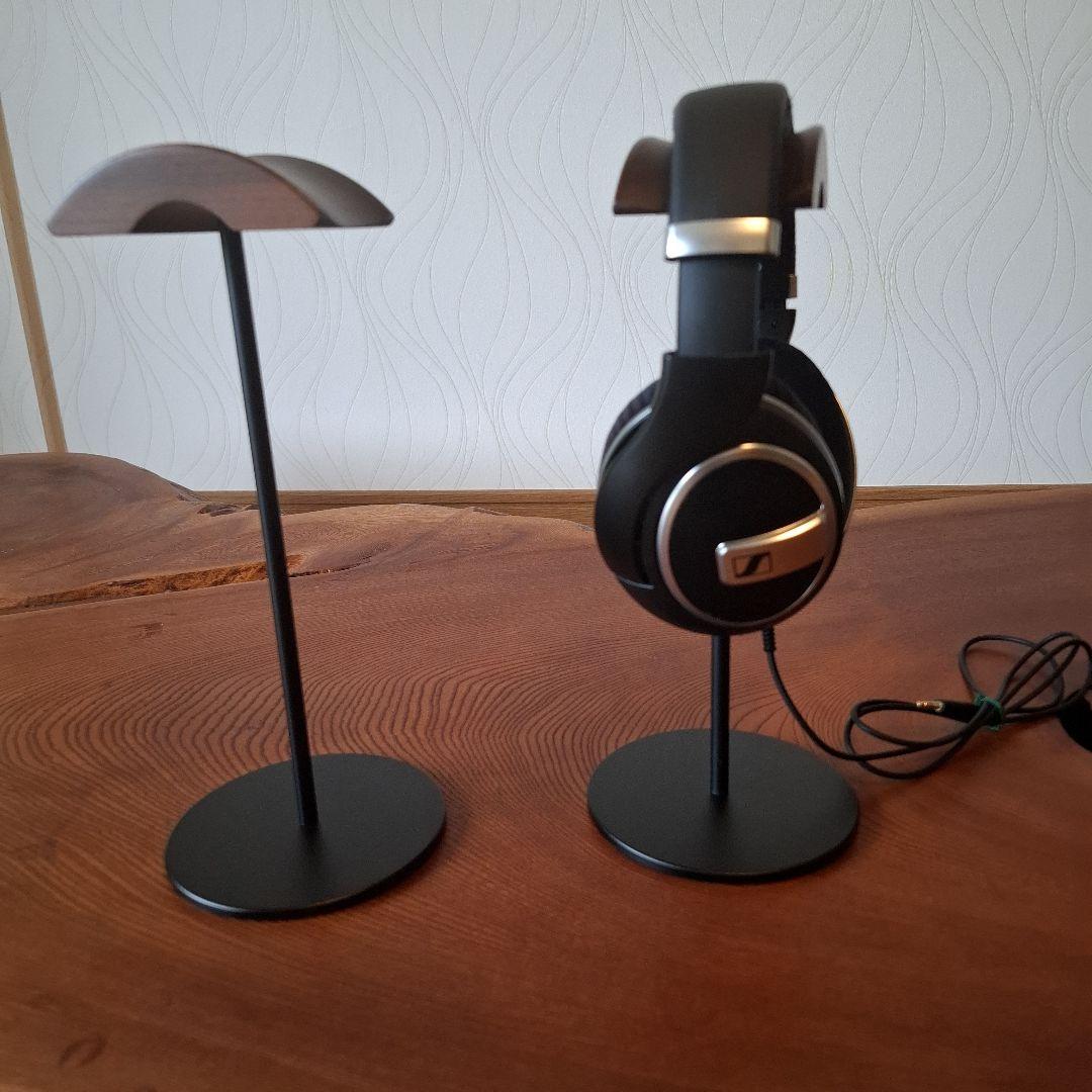 ゼンハイザーヘッドホーン&天然木ヘッドホーンスタンド2セット良品！！