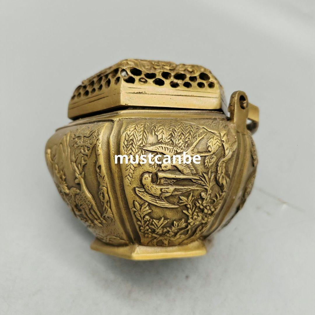 香炉 暖手炉 香具 提梁薫香炉 銅製品 工芸品 置物