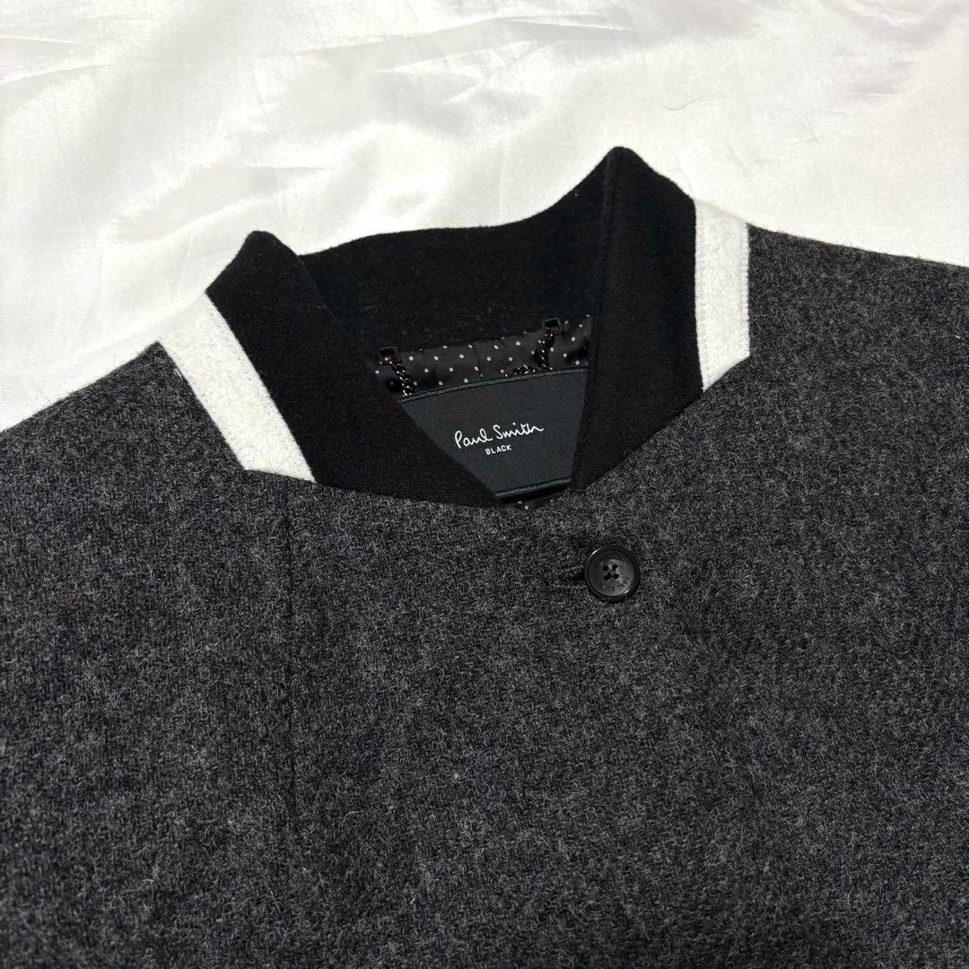 ポールスミスブラック×MOON社 チェスターコート ウール100 ライトメルトン