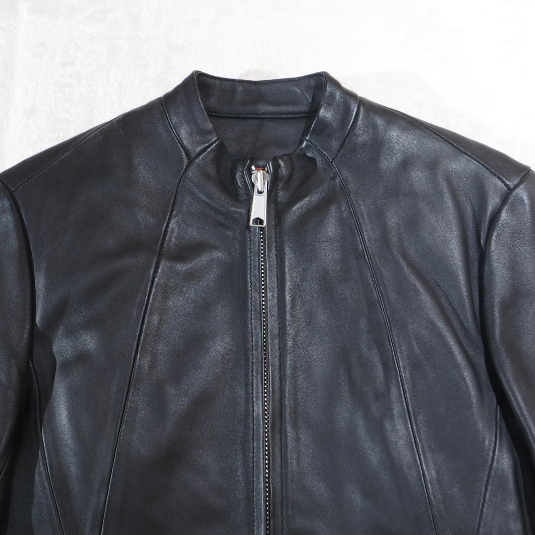 近年モデル バッファローボブズ ラムレザー ライダースジャケット ダウンライナー