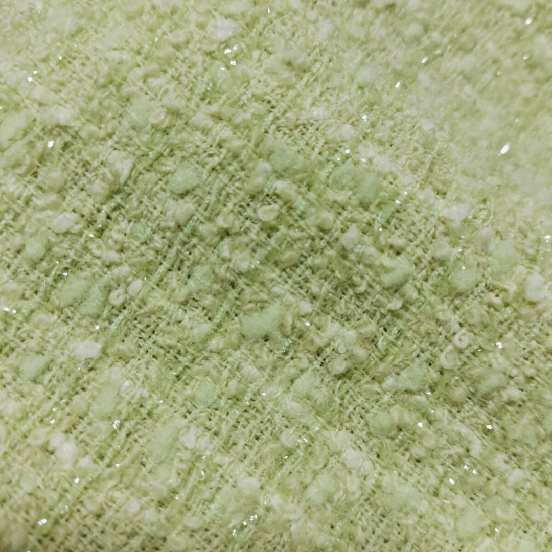 CHANEL シャネル スカート ツイード シルク パステルライトグリーン系