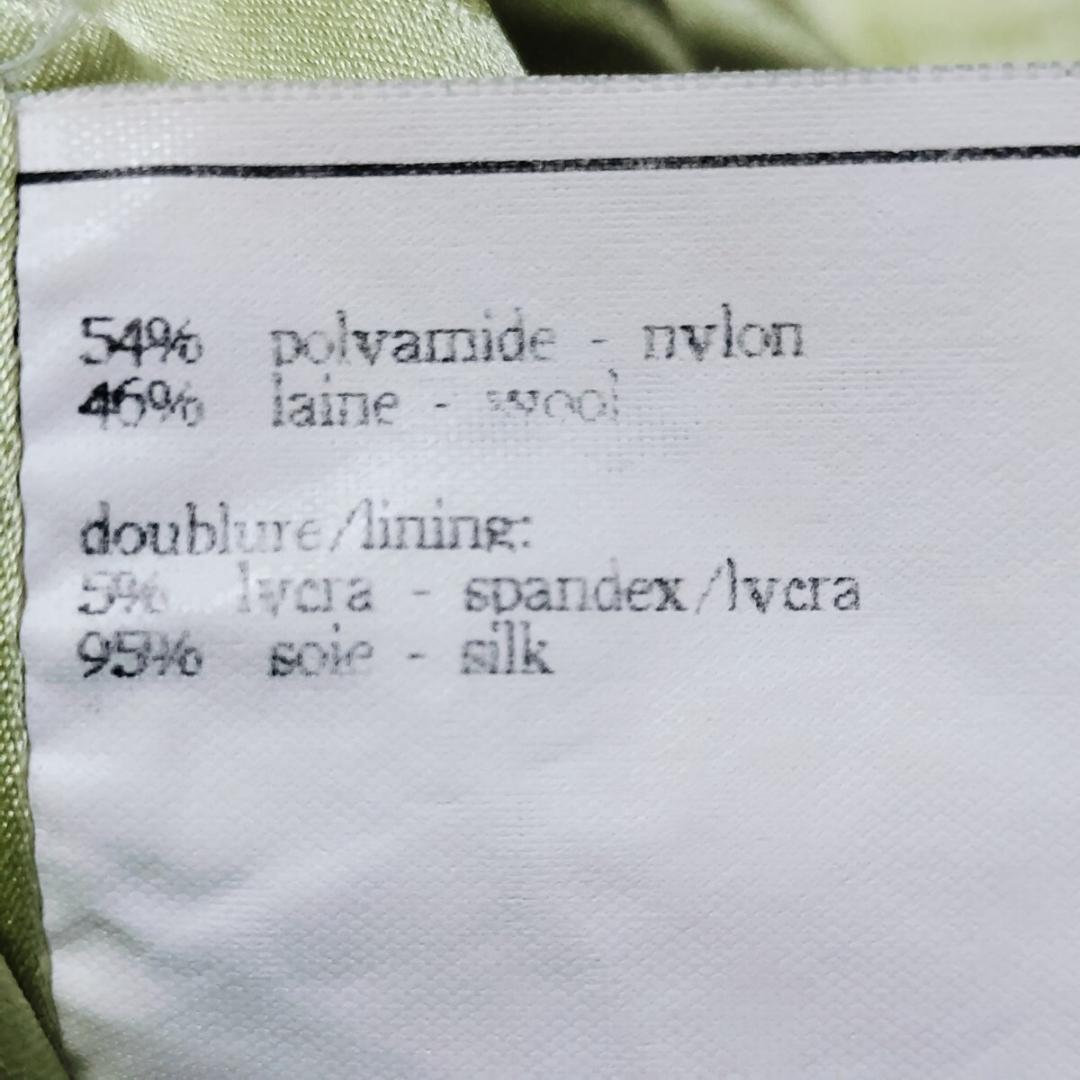 CHANEL シャネル スカート ツイード シルク パステルライトグリーン系