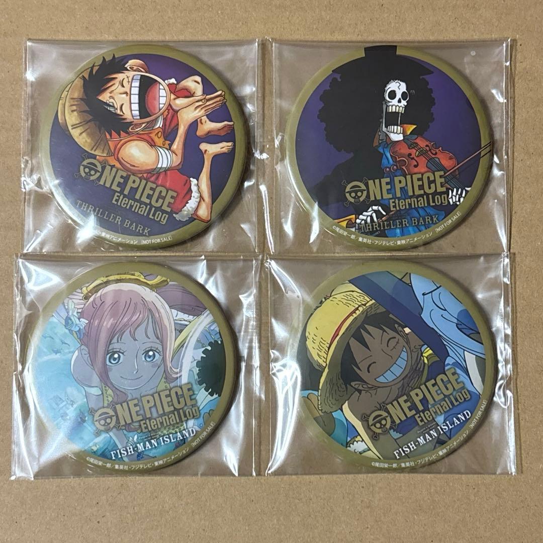 ONE PIECE エターナルログ 缶バッジ 特典 ルフィ しらほし ブルック