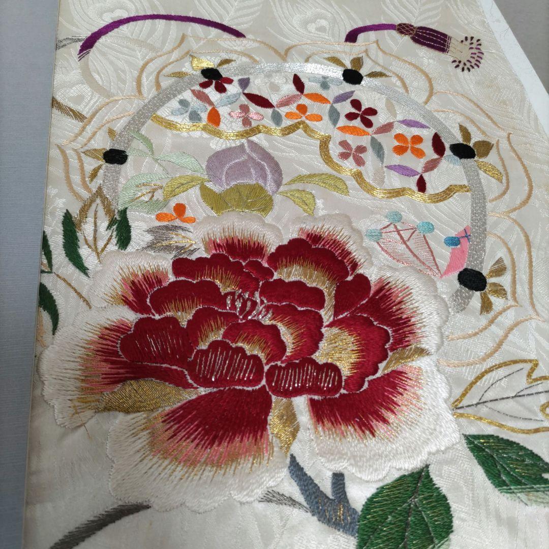 日本画 額と帯地　古布