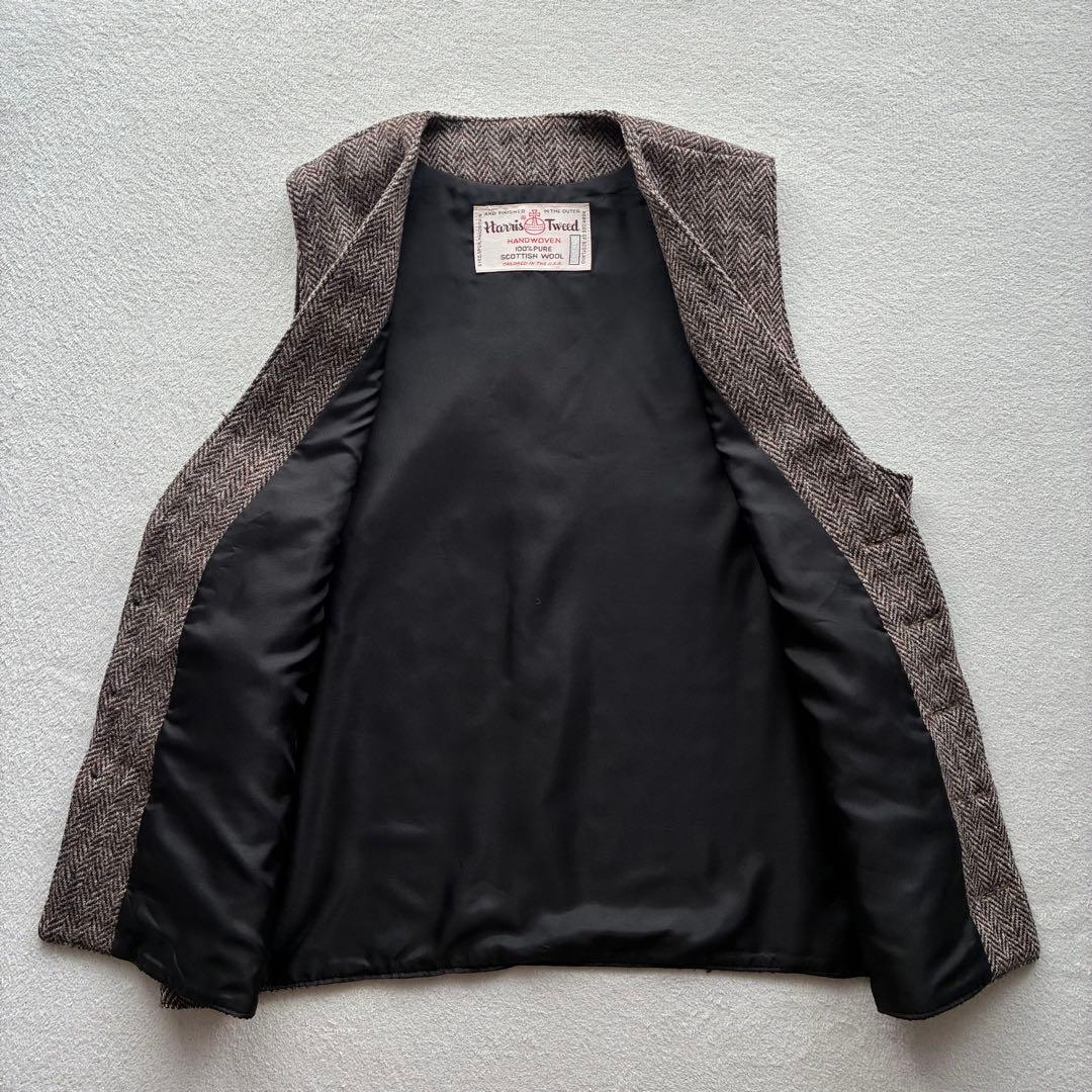 HARRIS TWEED USA製 ヘリンボーンベスト スコットランド産ウール
